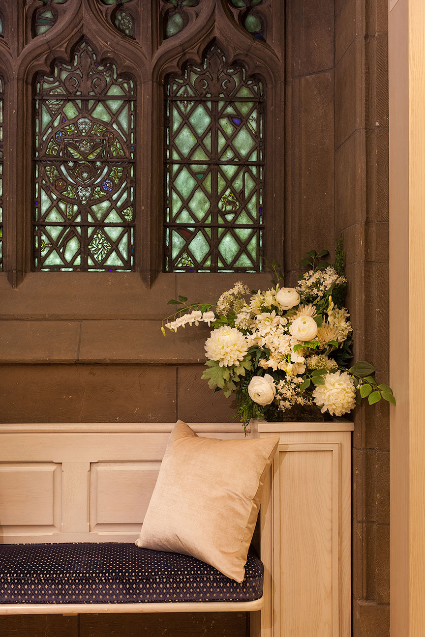 FAPC Columbarium - Stained Glass Window & Seating