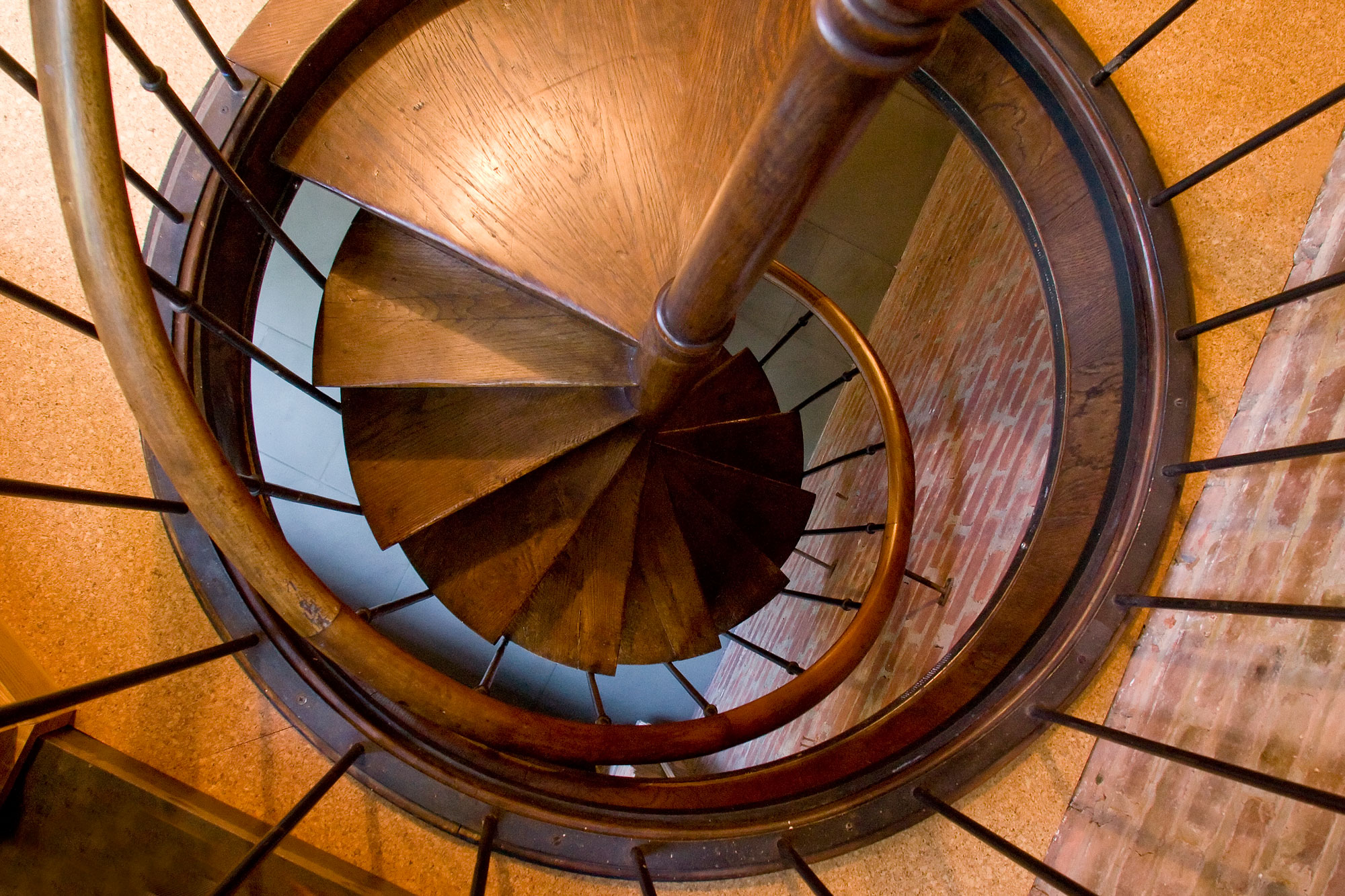 West Village Brownstone - Parlor Level Library Spiral Stair