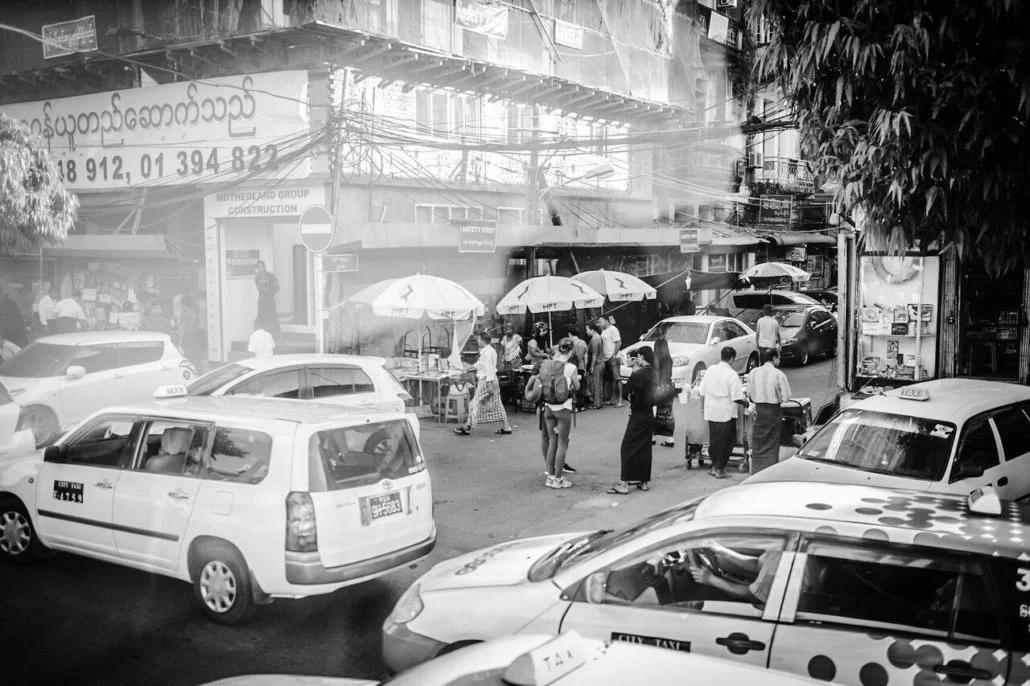 A look at the bustling city centre of Yangon.