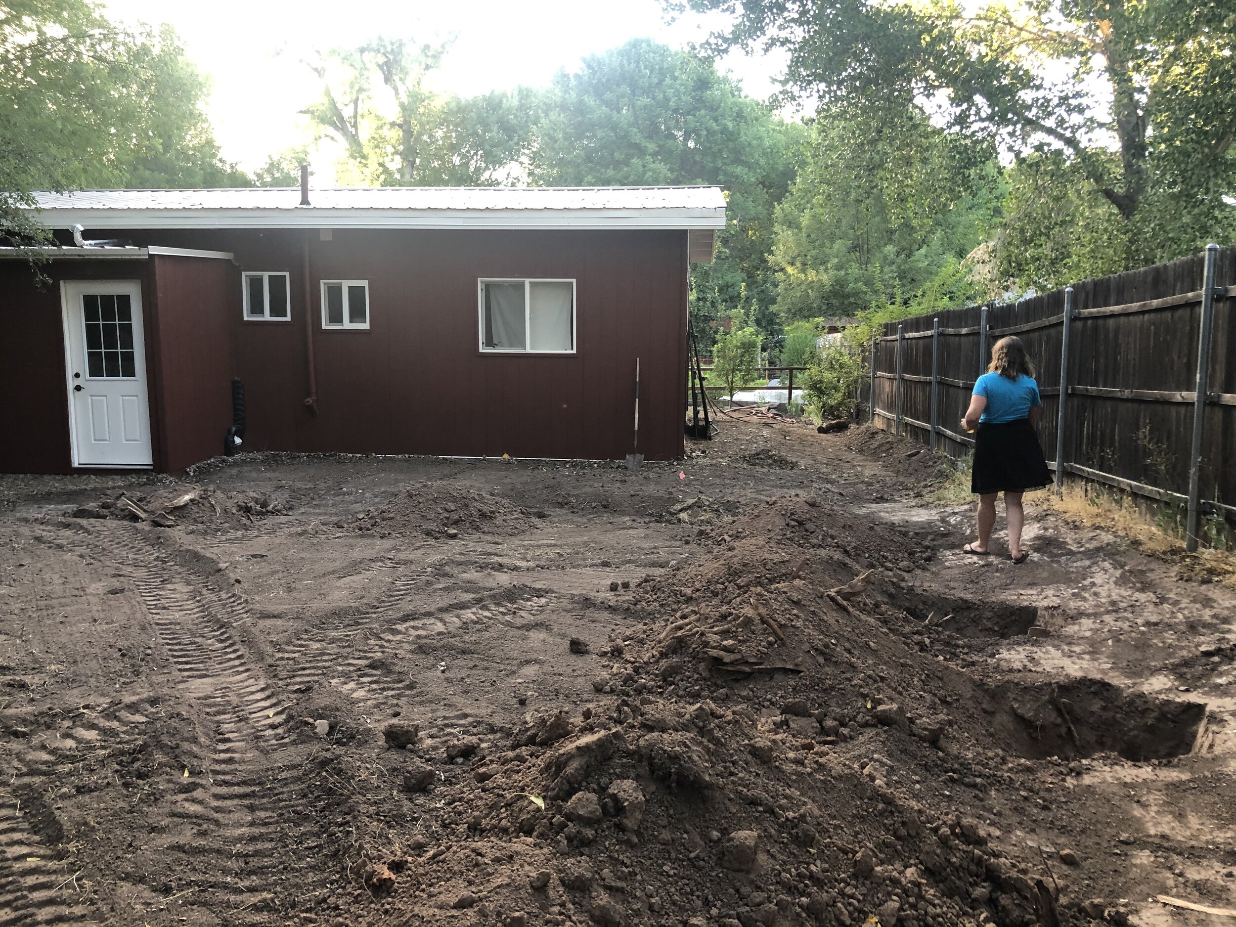 Backyard after excavation