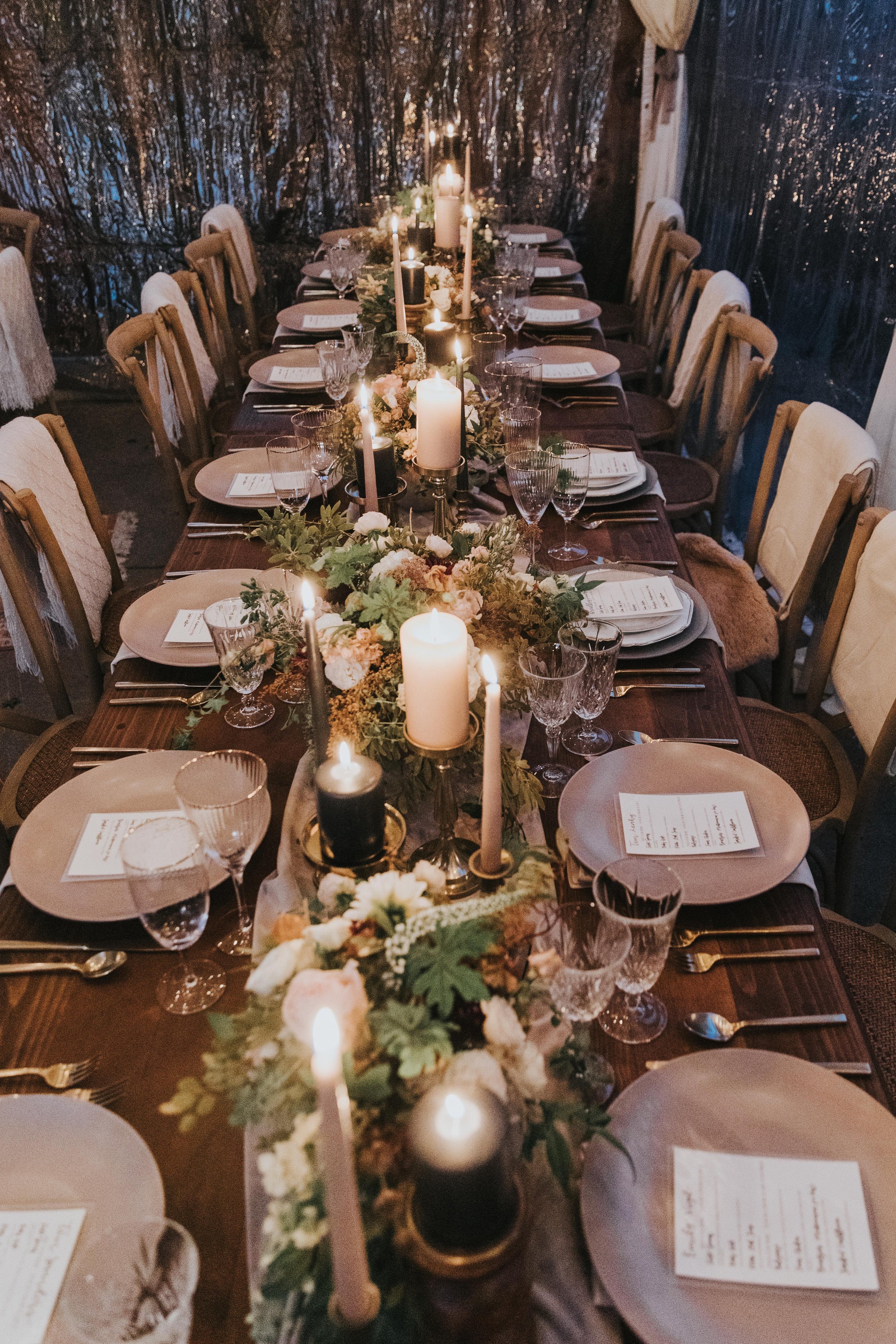 Romantic Fall Wedding Table Setting
