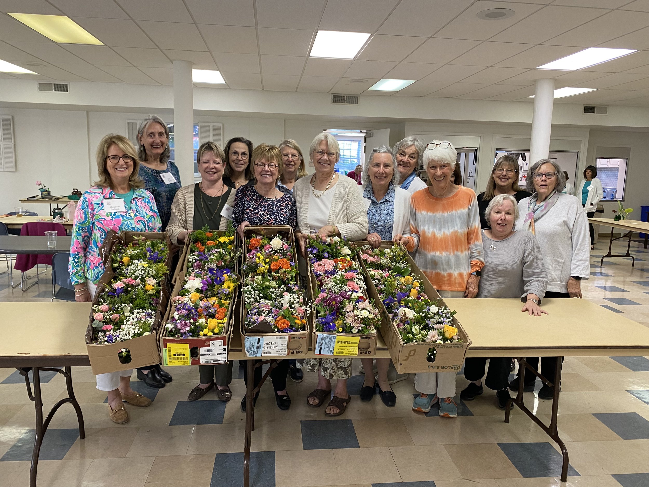 FLOWER ARRANGEMENTS FOR A LOCAL SENIOR HOME