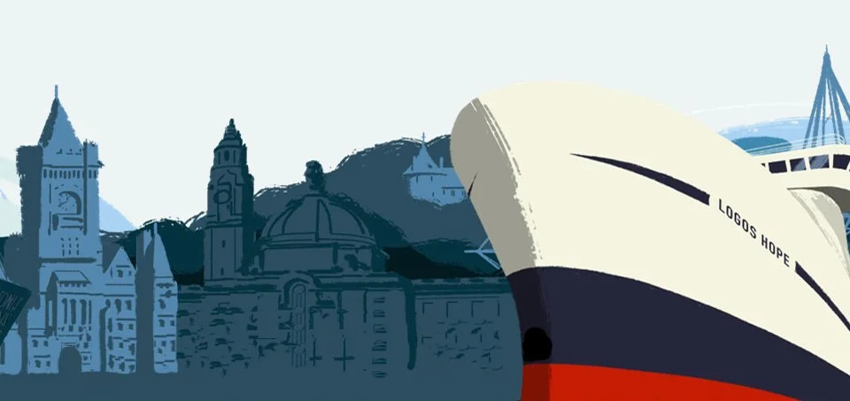   L O G O S   H O P E   is coming to Cardiff   10 - 29 SEPTEMBER   Come on board!  