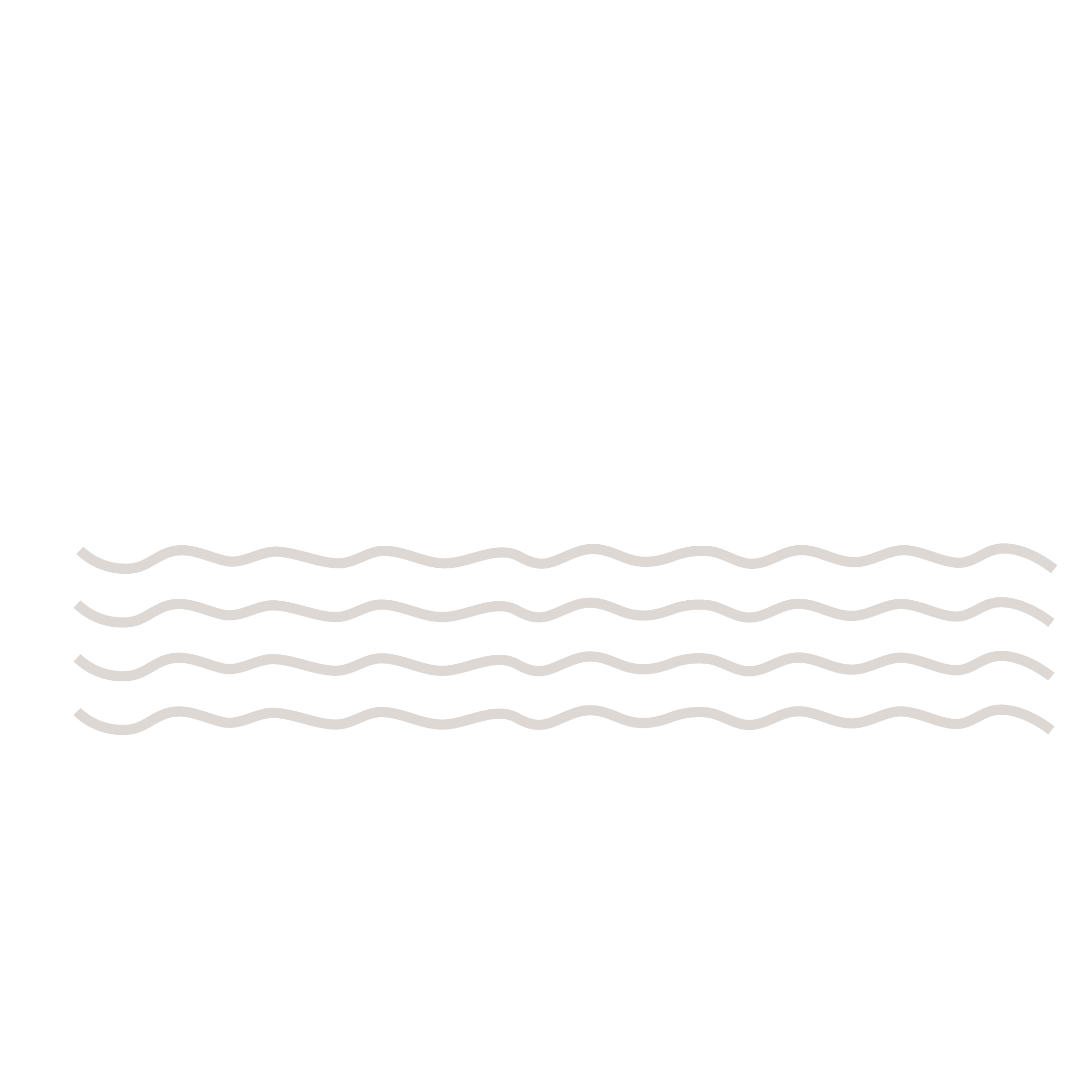 Icon of five wavy lines representing water or waves.