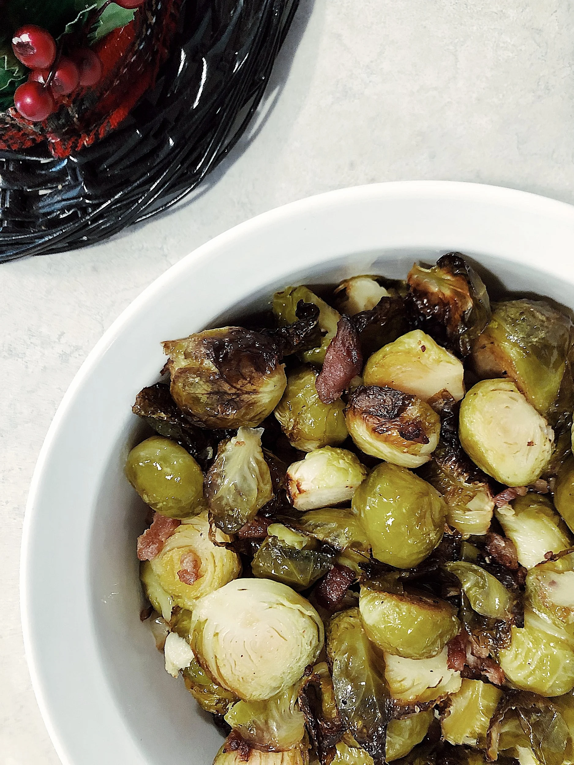 Roasted Bacon Brussels Sprouts
