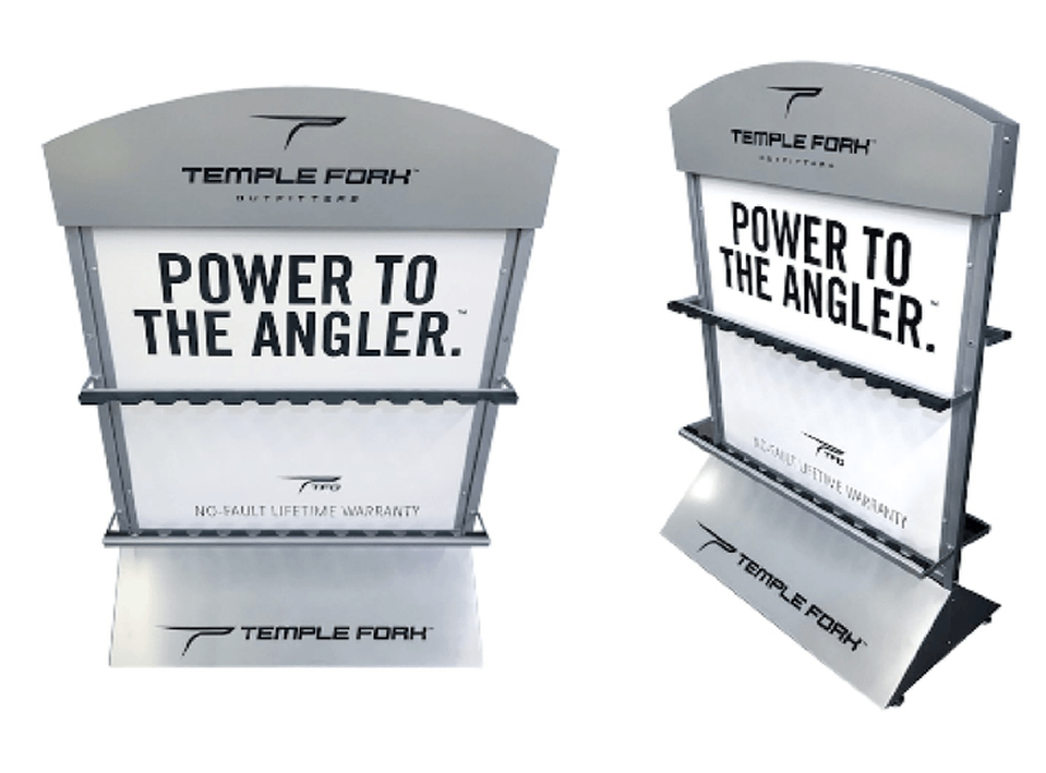 “Power to the Angler” Retail Signage Display