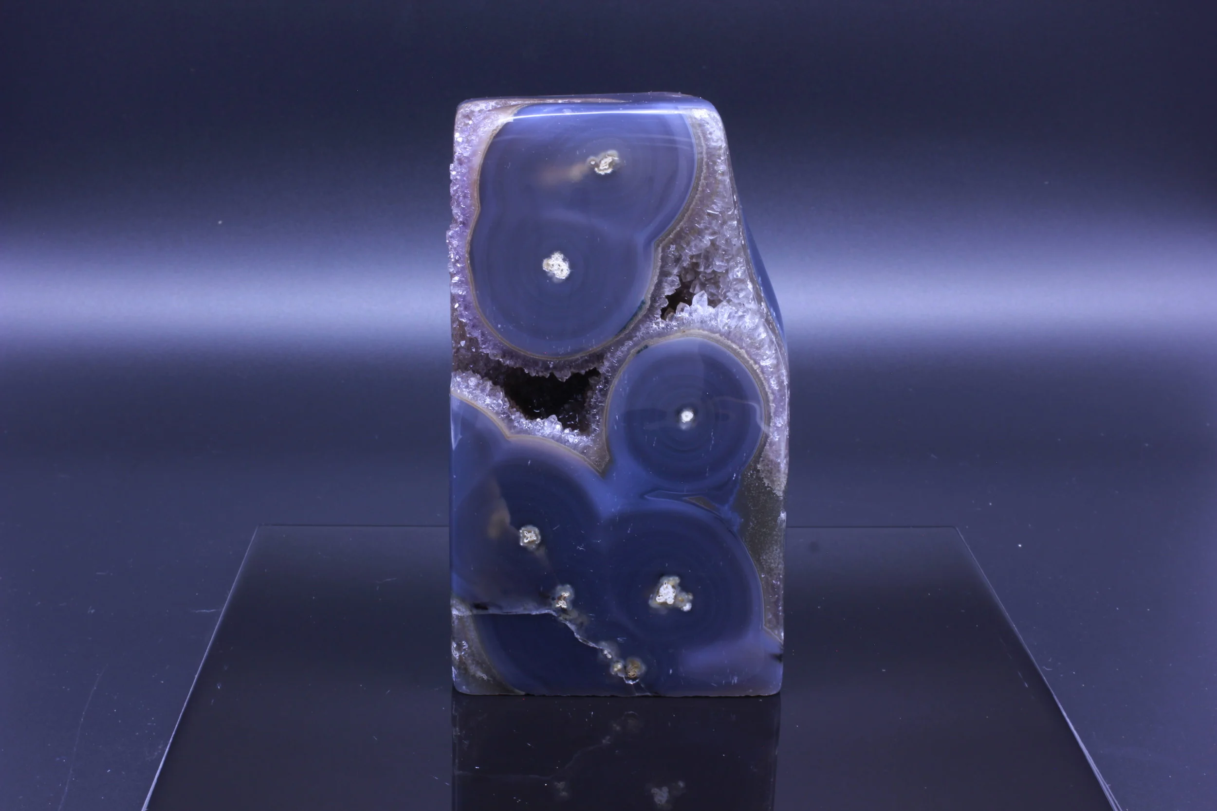 Agate and Amethyst polished geode (Sold)