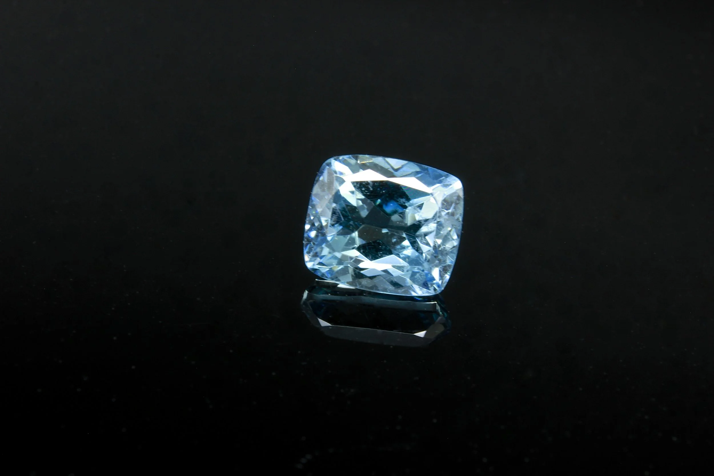 A Cushion Cut Aquamarine