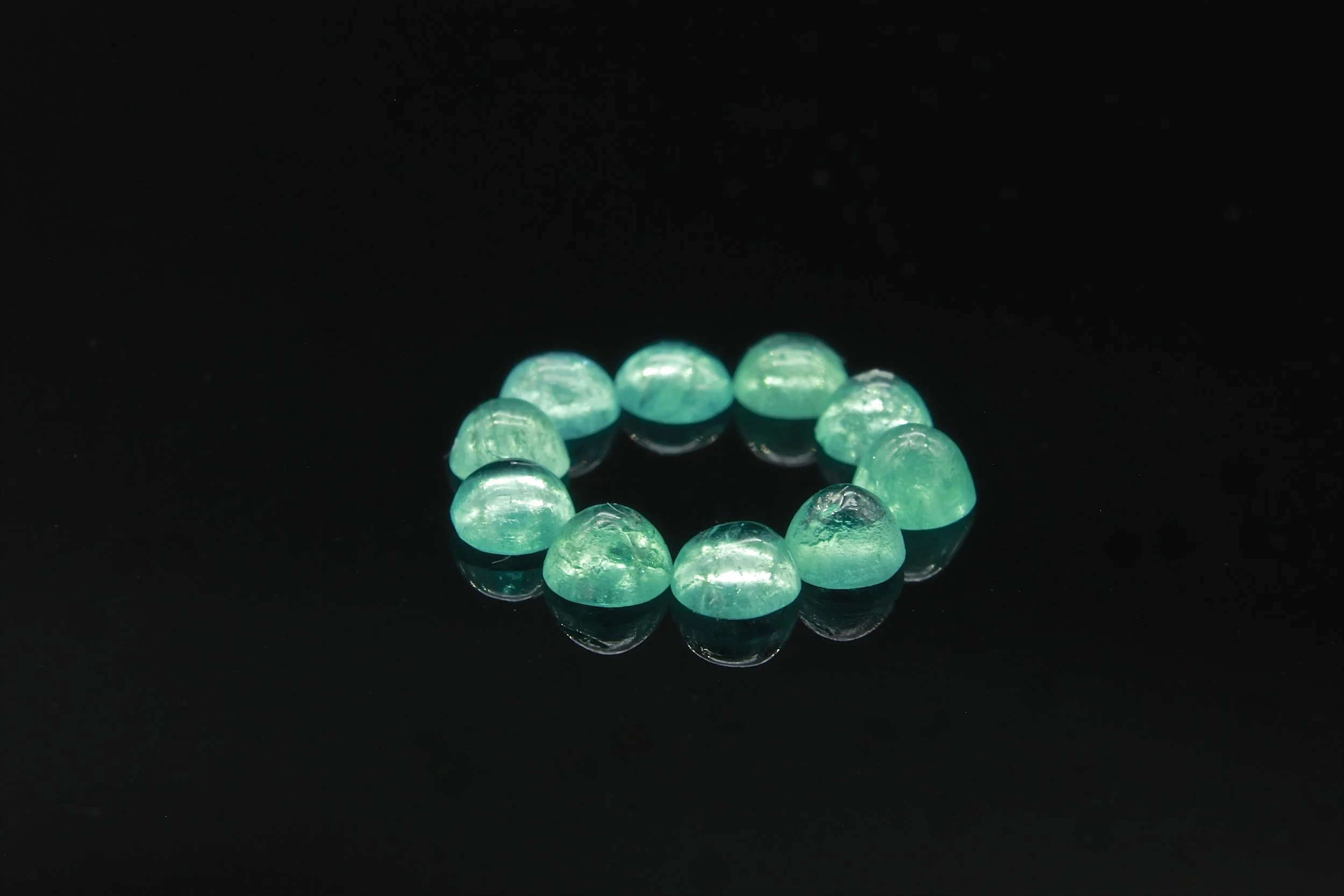 10 x Paraiba Tourmaline cabochons (Sold)