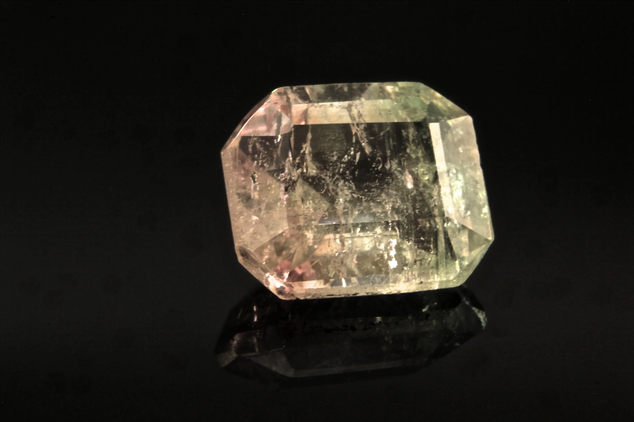 Pale and bright Watermelon Tourmaline Octagonal cut