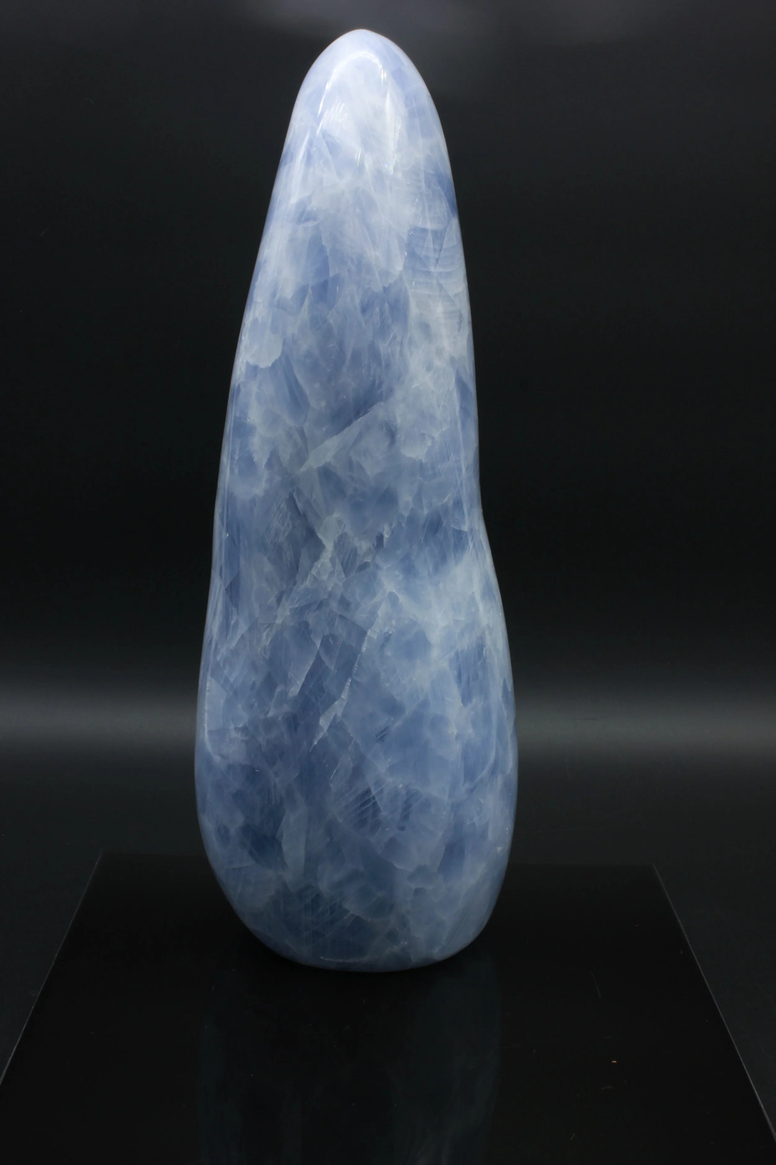 An Ice like Blue Calcite hand sculpted Rock (sold)