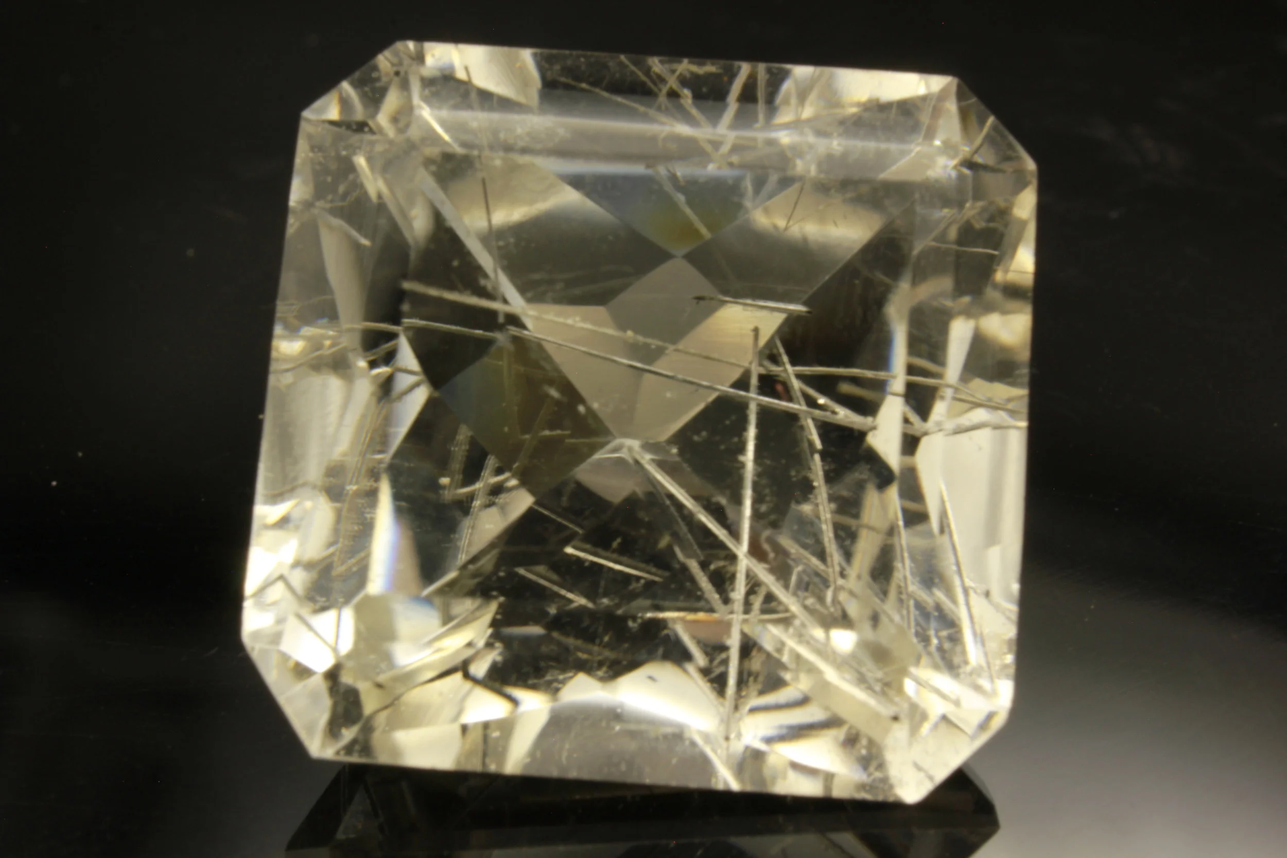 A bright Rutilated quartz Scissor cut stone