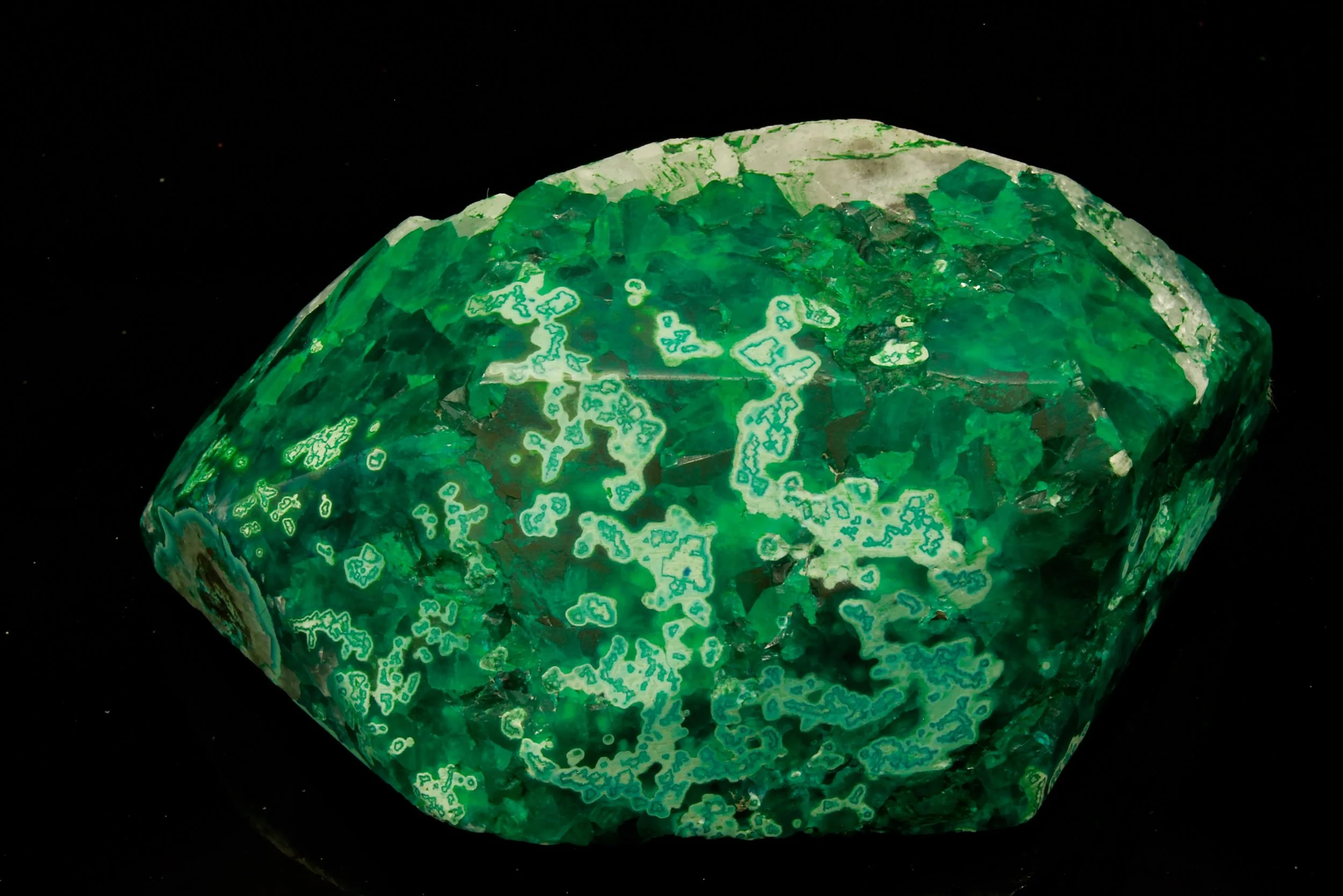 A Magic Dioptase and Chrysocolla polished Stone (Sold out)