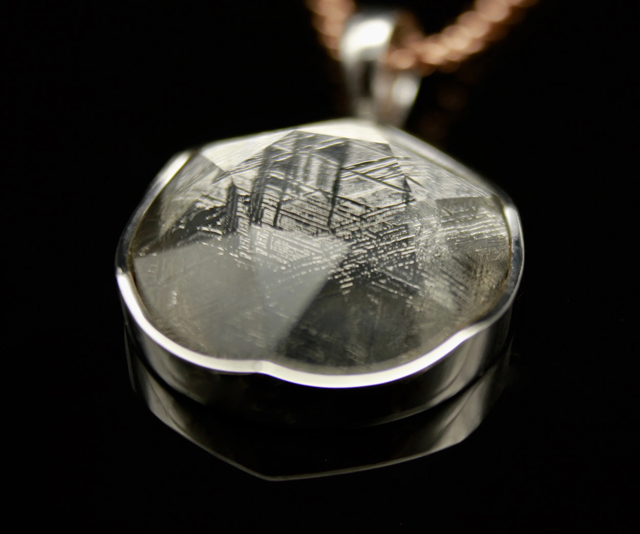 A shooting star meteorite with Flower of Life symbol (sold)