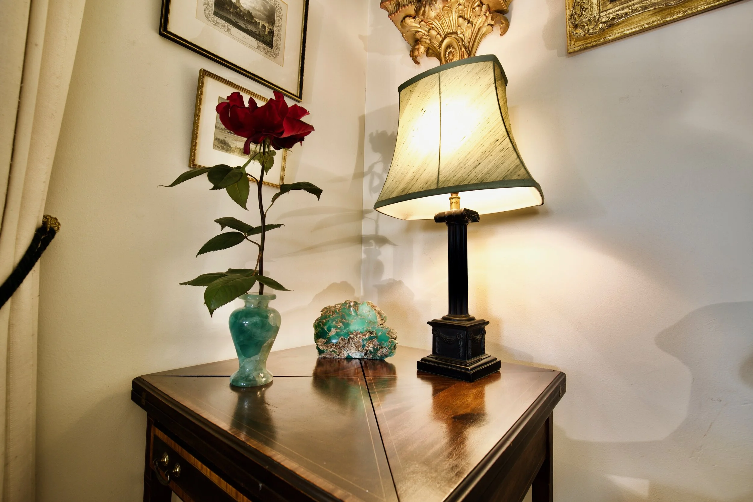 Hourglass Green Fluorite Vase (Sold)