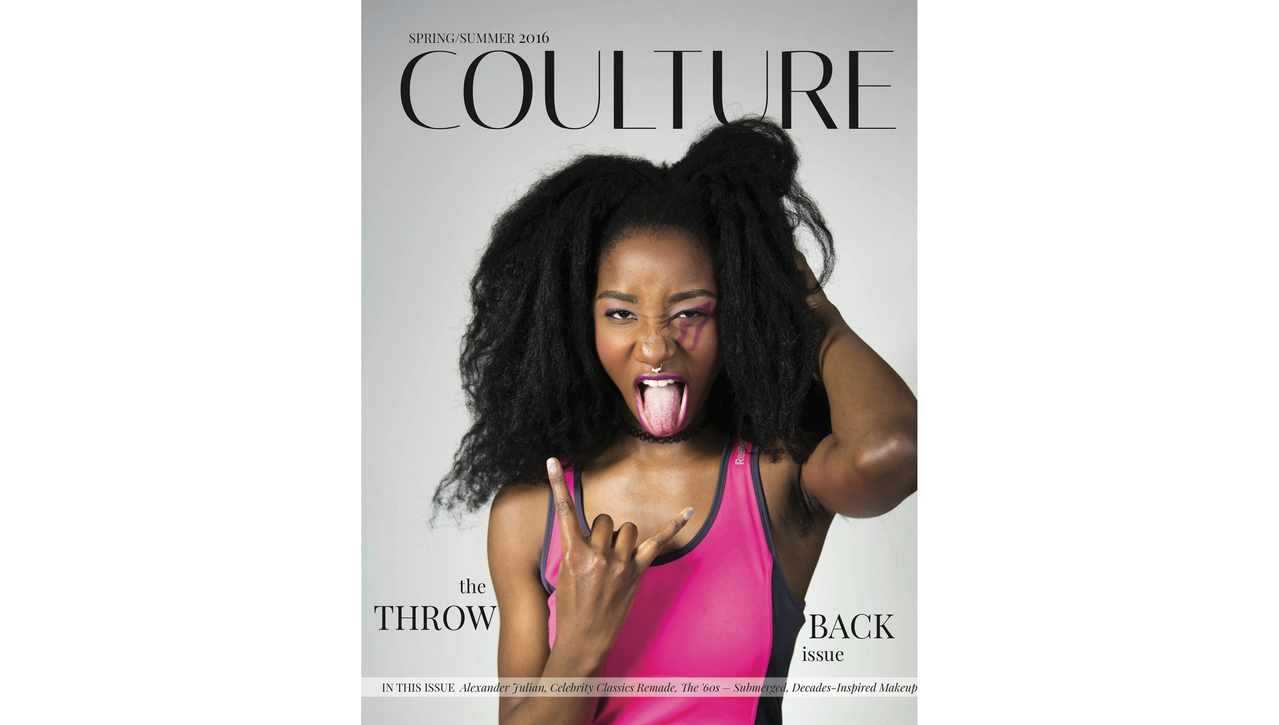 As editor-in-chief and founder of Coulture, I set the theme for this edition: “The Throwback Issue.” I led our team to style throwbacks in both a stylish and accessible way.