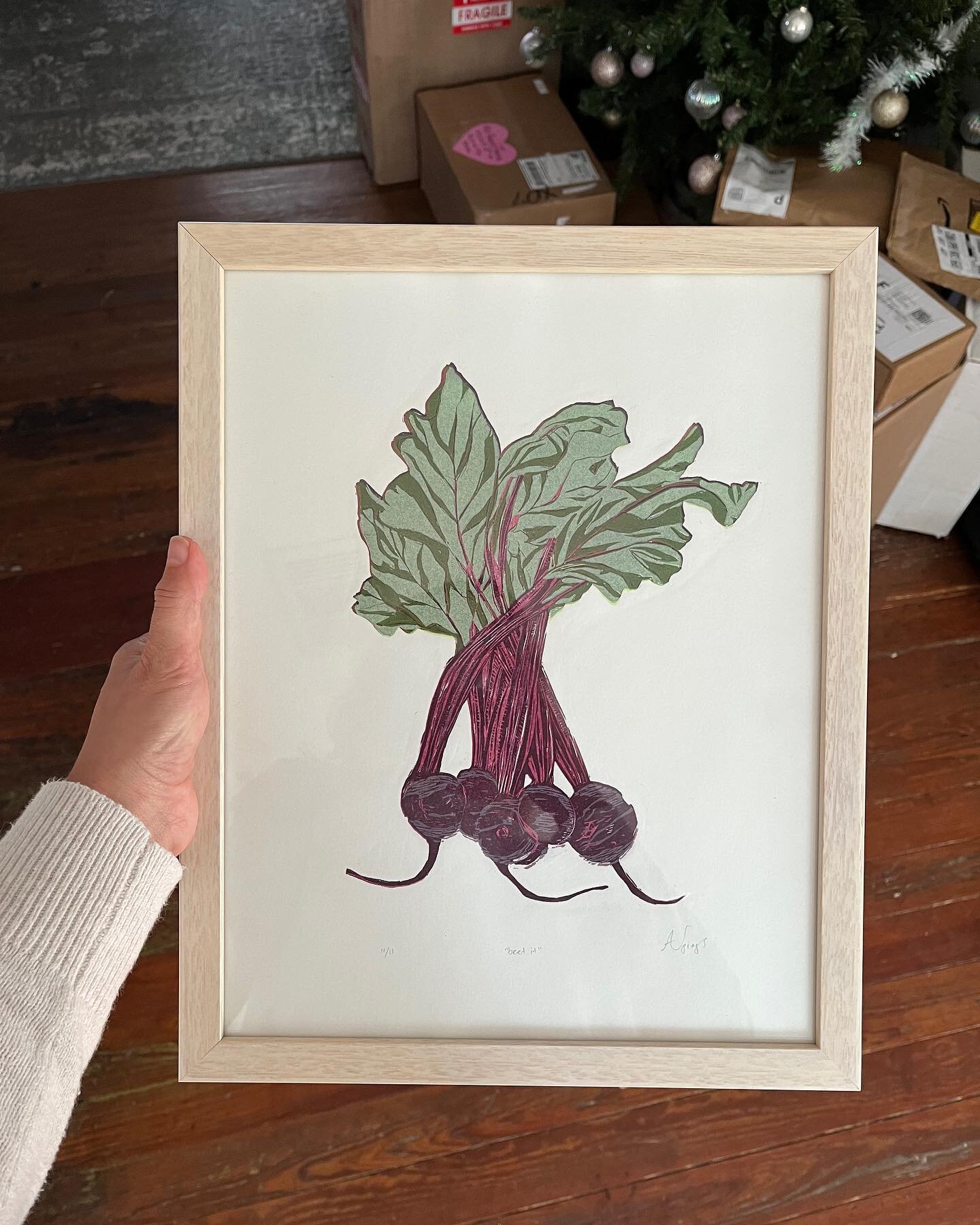 Original prints (hand carved, reduction lino cuts) still available in the online shop! A perfect gift for the food and garden lovers in your 😉 🎁