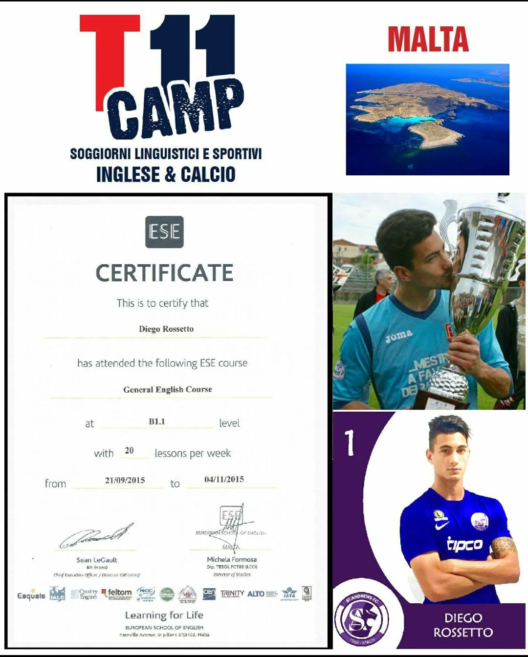 T11Camp, certificato d'inglese