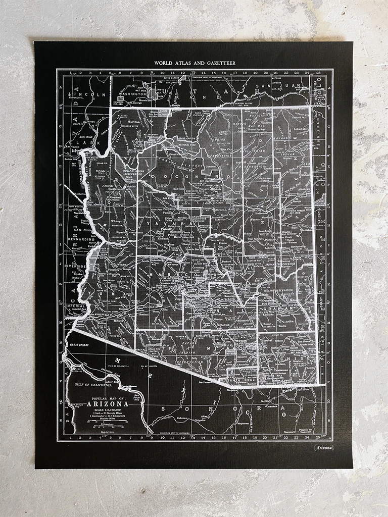 WEST ELM ARIZONA BLACK MAP