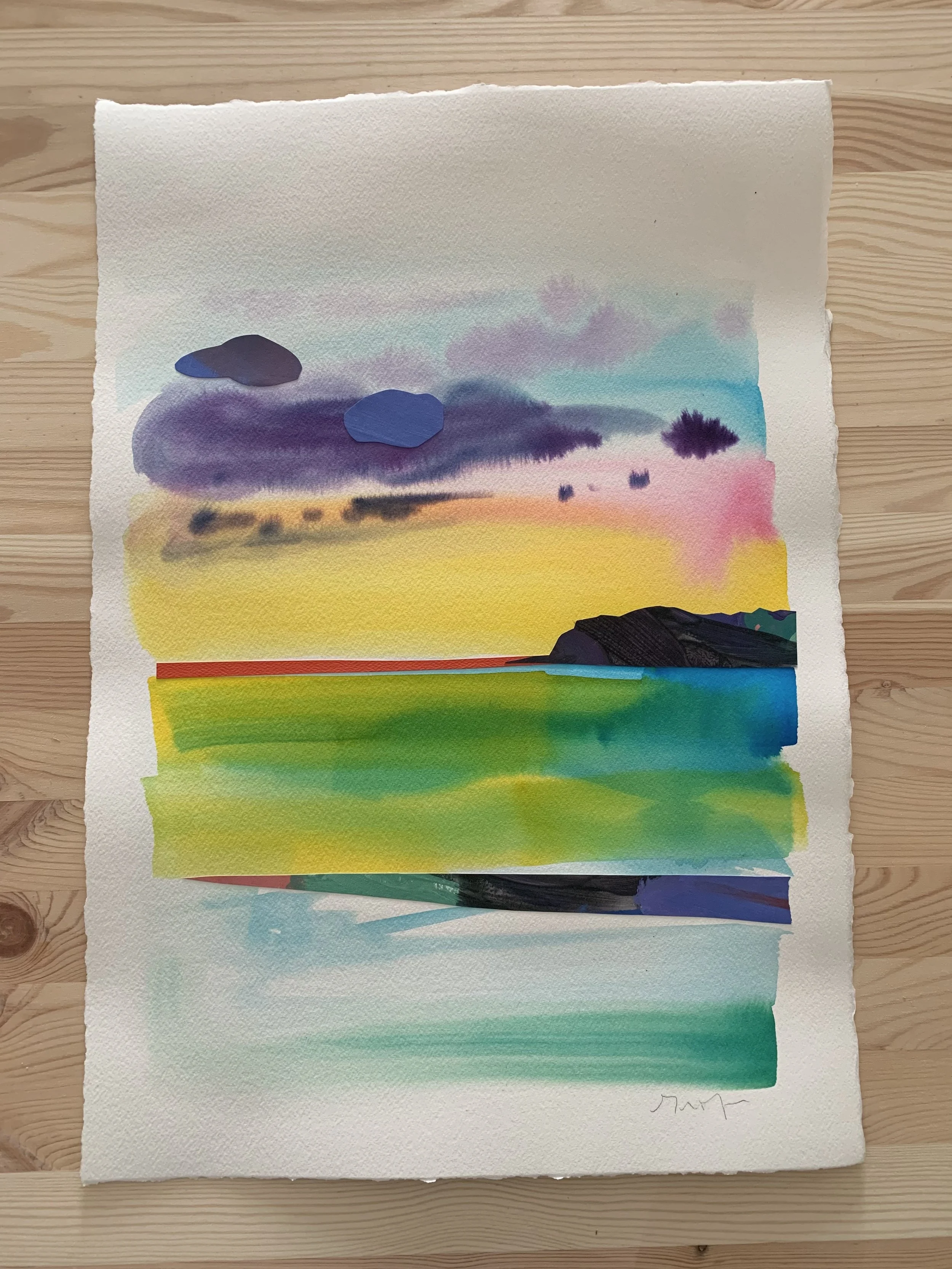 Watercolor Collage, untitled