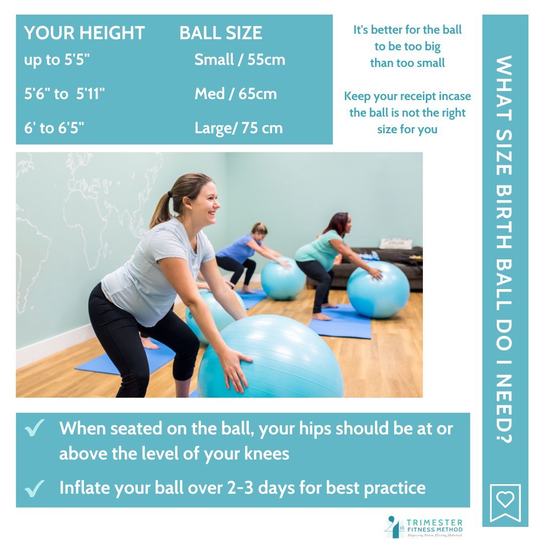 Do your clients know what size Birth Ball to choose? Feel free to share this post and tag your clients. 

Also- join me for a FREE 30 mins birth ball session tomorrow night (April 14th) at 7pm Eastern time on Zoom. You'll get great ideas to share wit