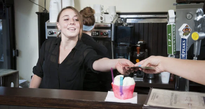 Employee at Cottonwood’s Crema Cafe. ©2014 Rick D’Elia/D’Elia Photographic/ www.deliaphotographic.com/480-452-5723