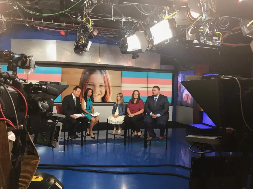 Rebekah on Good Day Philadelphia with her mom and Christian Fuscarino, Garden State Equality