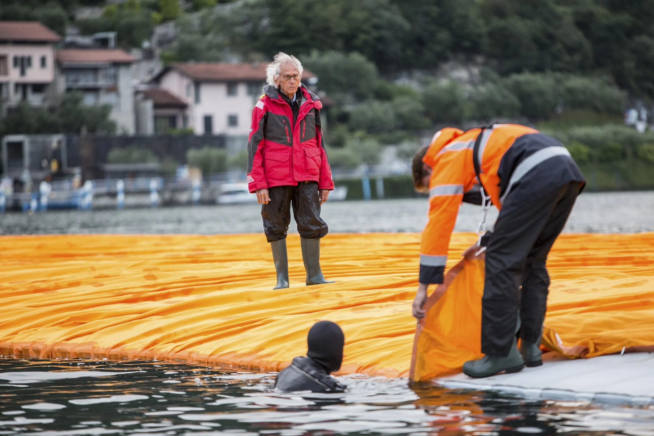 The documentary follows the artist Christo as he constructs a 3-kilometer-long pier. Source: Kino Lorber