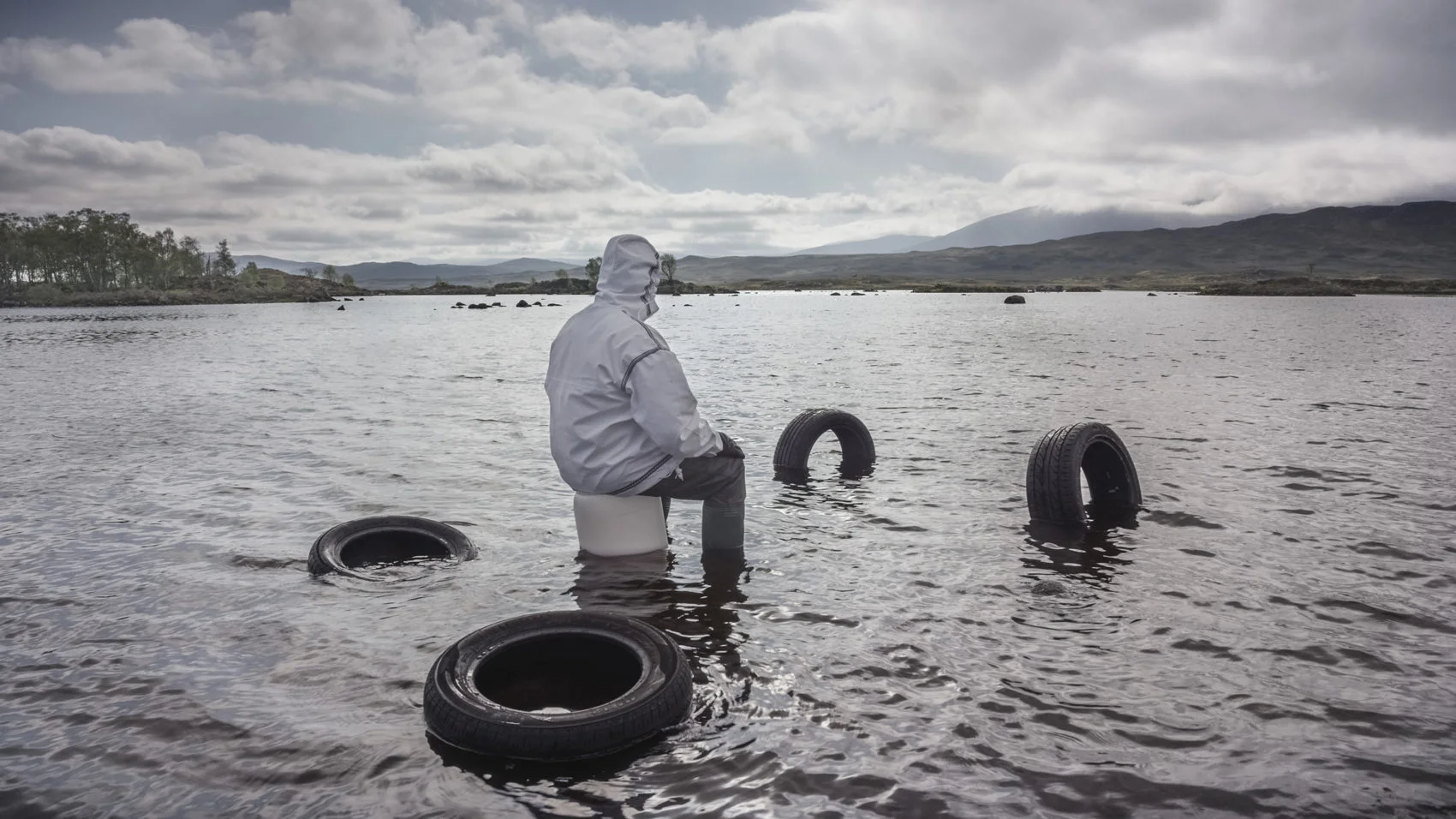 A still from John Akomfrah's "Purple," now on display at the ICA Watershed. (Courtesy Smoking Dogs Films)