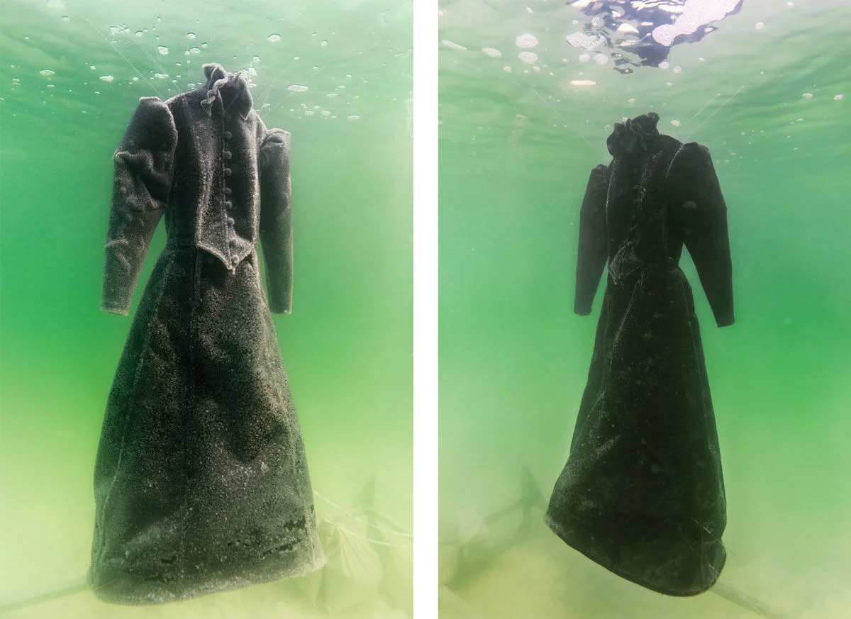Sigalit Landau, Salt Crystal Bride Gown III , 2014. Images courtesy of the artist and Marlborough Contemporary, London. Photo by Studio Sigalit Landau.