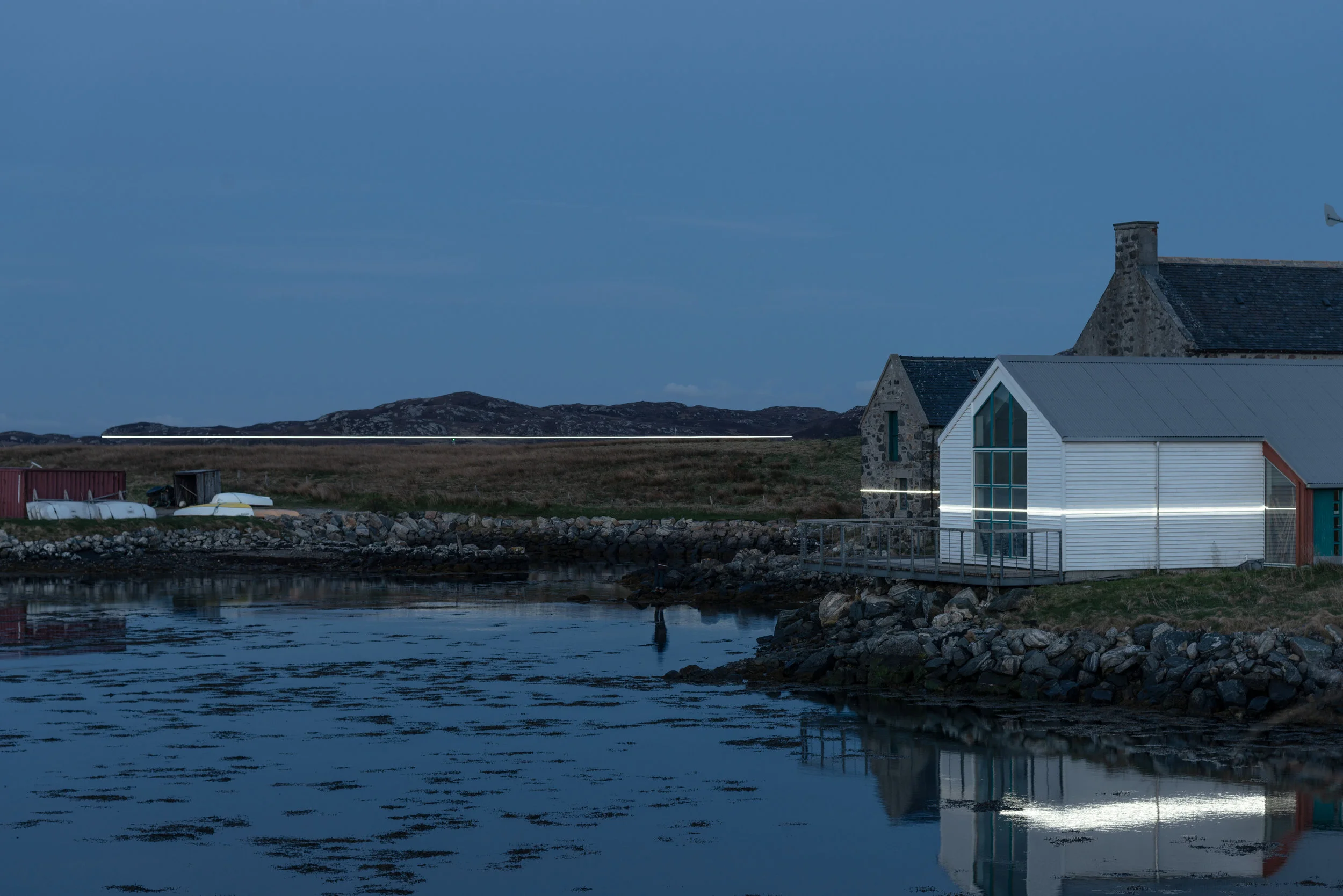 For Lines, Pekka Niittyvirta and Timo Aho projected potential flood levels across a Scottish village