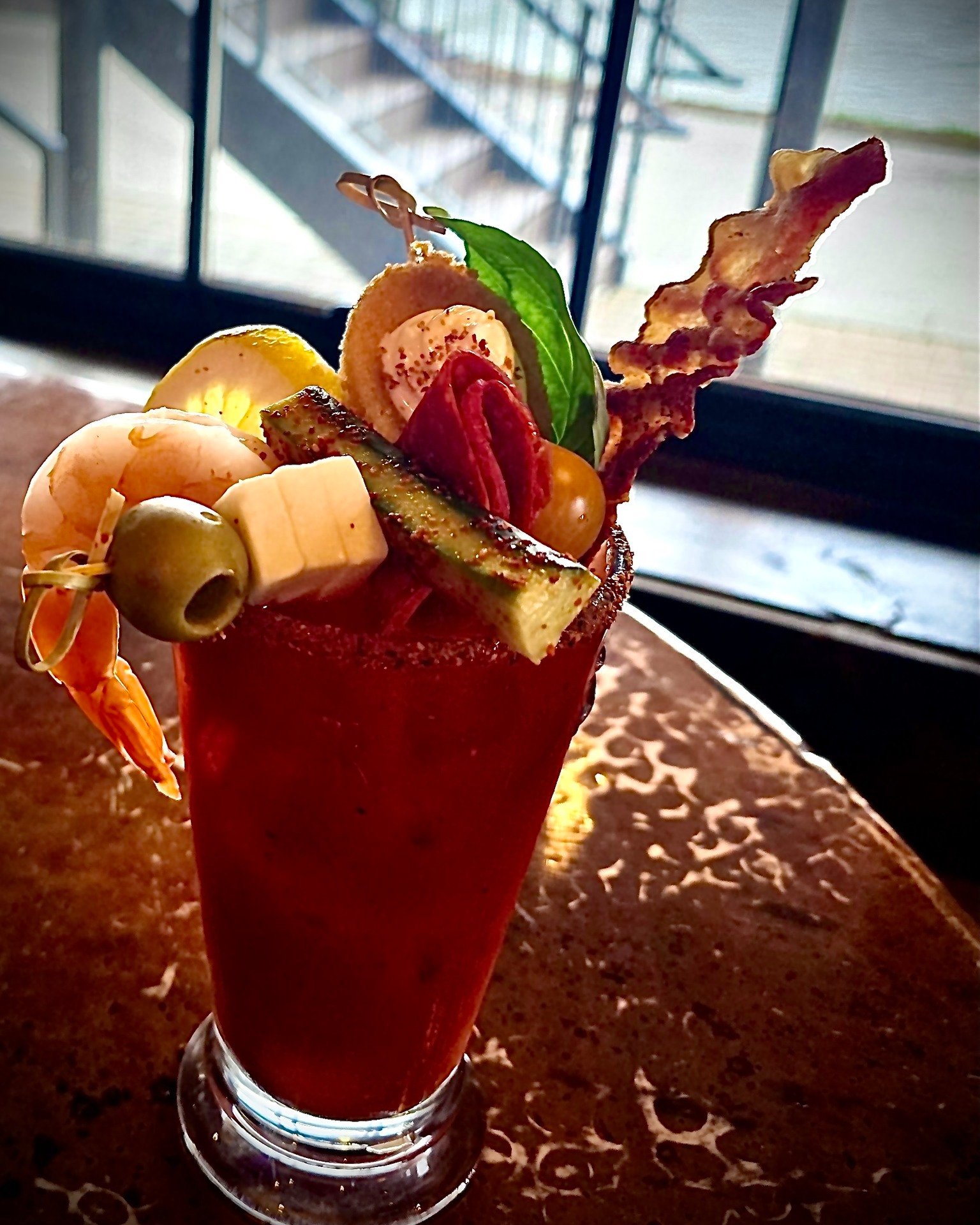 Introducing the Bloody Mary Breakfast! Stacked, spiced, and dangerously delicious. Join us for brunch on Sunday at 11! 

#BeehiveAugustaTavern #AugustaKY #TheBLine #BrunchVibes #Spicy