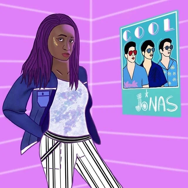 🔮✝️ Purple Magic.
.
.
.
.
#procreate #portraiture #digitalart #mint #euphoriainspired #purple #jonasbrothers #outfits #bootsfanatic #strips