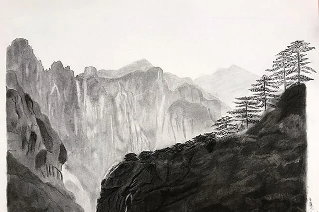 It took me 5 seconds to take the photo and it took my 5+ hours to convert it into a drawing. Swipe left for the reference photo I took in Huangshan, China 2016 🌳🍃
.
.
.
.
#drawing #draw #charcoaldrawing #graphitepencil #mixedmedia #mixedmediaart #c