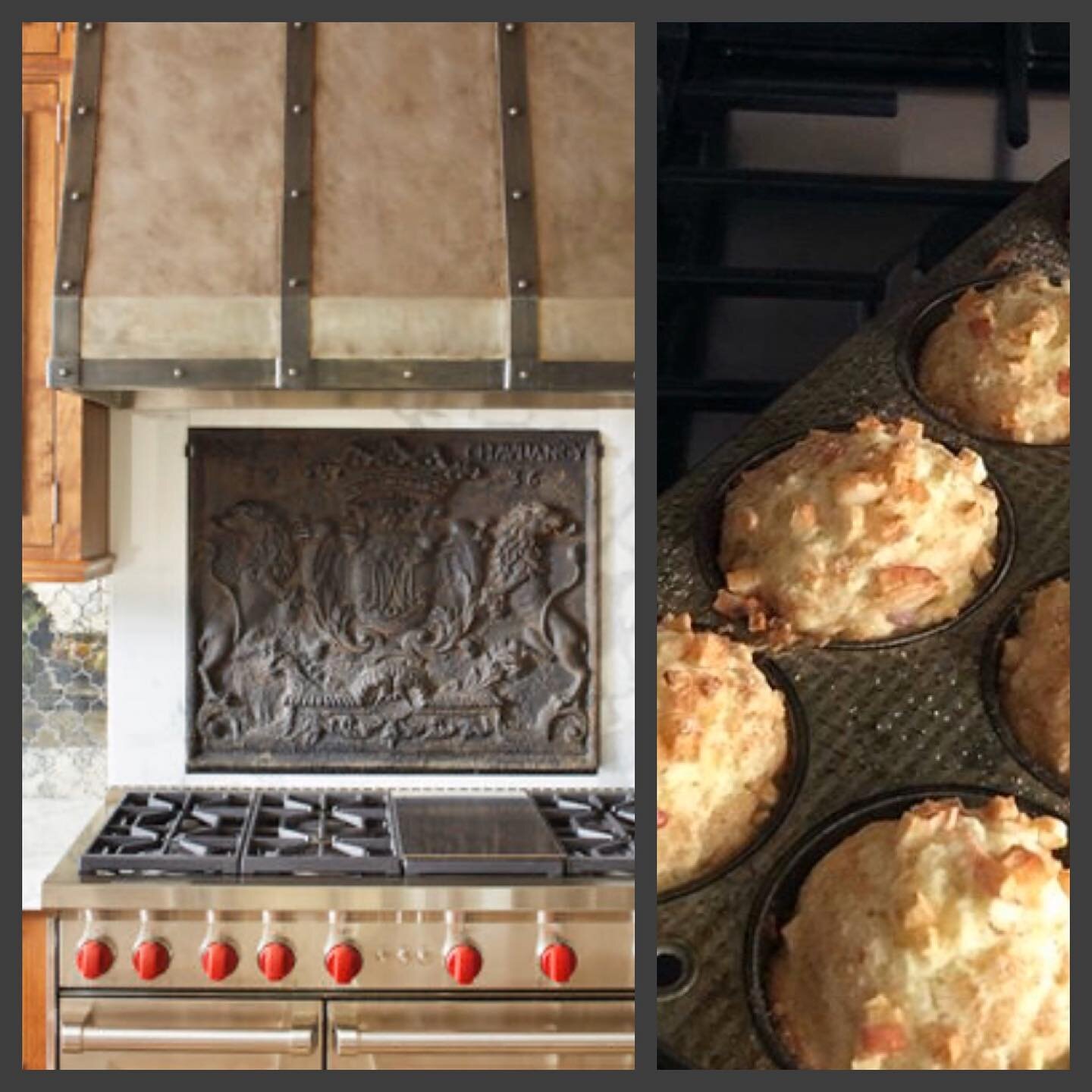 Because the texture of an early American muffin tin is as important as the patina of a 17th-century French backsplash. #everydetailmatters✨#spiritofplace 🍎muffins by @ejk361