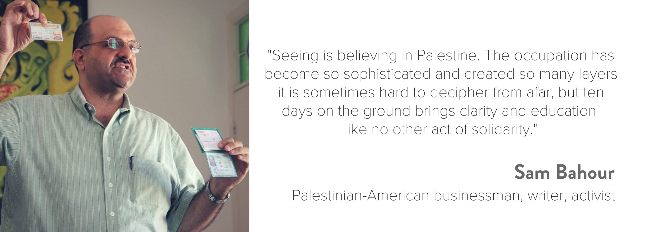 Sam Bahour - Testimonial