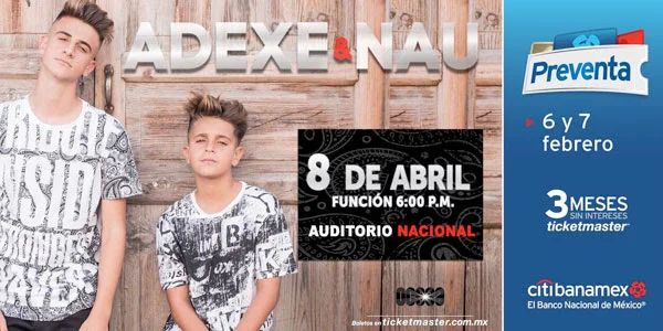 Este martes inicia la preventa del show de Adexe y Nau en el Auditorio Nacional el 8 de abril