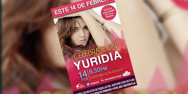 Para celebrar el amor Yuridia ofrecerá apasionado concierto en Pachuca el miércoles 14 de febrero