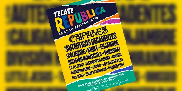 El próximo 20 de octubre, Kinky estremecerá el Festival Tecate República