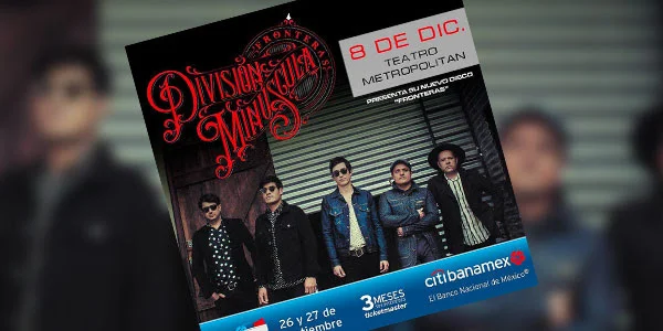 Ya están a la venta los boletos para la presentación del disco Fronteras, de División Minúscula, en el Teatro Metropólitan