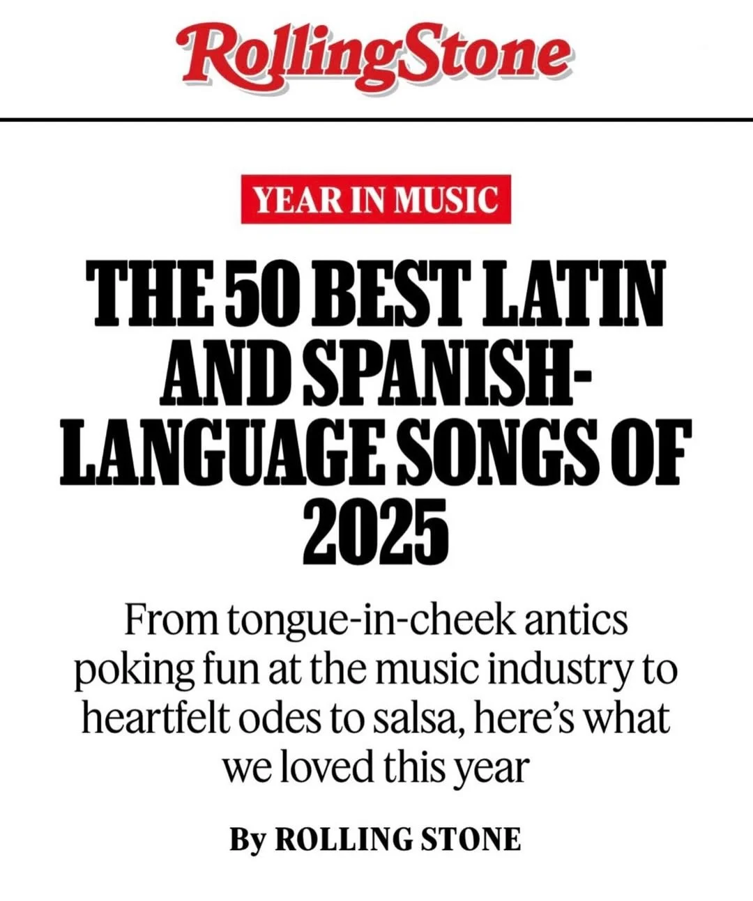 @elenarose y @alejandrosanz est&aacute;n dentro las 50 mejores canciones en espa&ntilde;ol seg&uacute;n @rollingstone con  Cosita Linda y Palmeras en el Jard&iacute;n, respectivamente. 🤩🫶🏻