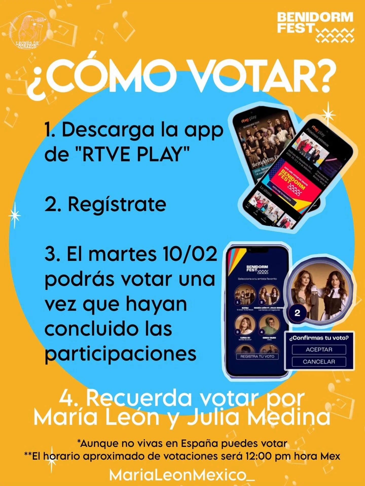 &iexcl;Vota por tus favoritas! 🫡
@sargentoleon @juliamedina

#BenidormFest2026
