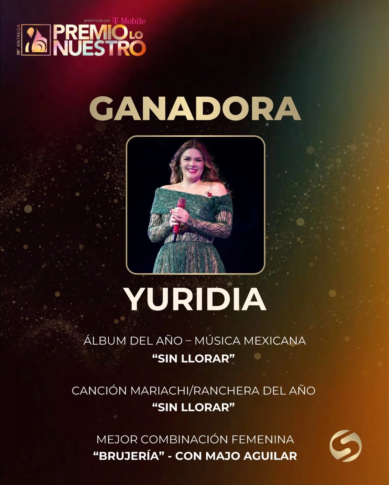 @yuritaflowers❤️&zwj;🔥
#SinLlorar🥲
👉🏼 &Aacute;lbum del a&ntilde;o / M&uacute;sica Mexicana 
👉🏼 Canci&oacute;n Mariachi*Ranchera del A&ntilde;o 
👉🏼 Mejor Combinaci&oacute;n Femenina: #Brujer&iacute;a Ft. @majo__aguilar💅🏼

#TalentoSeitrack