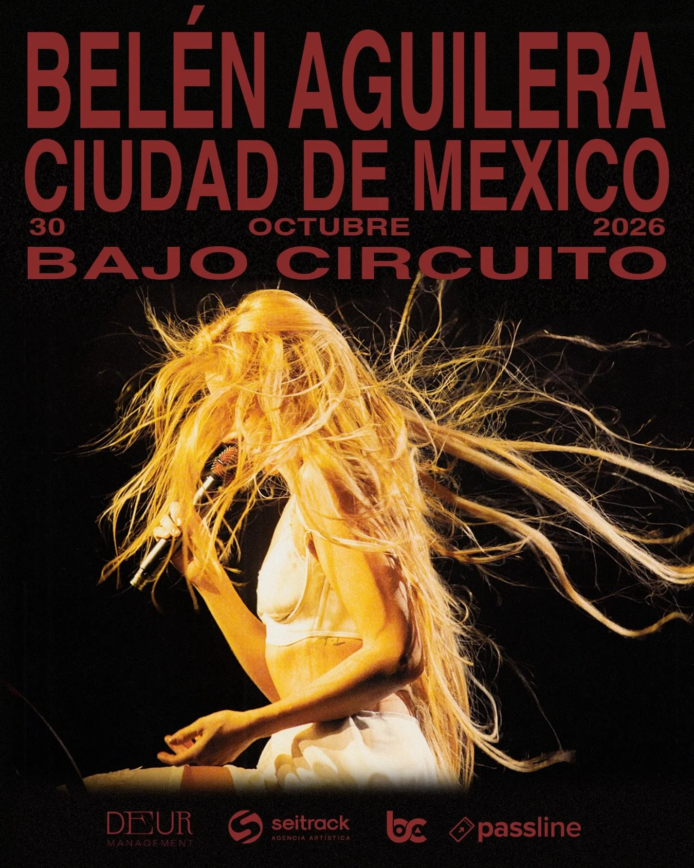 @belenaguilera llega por primera vez a Ciudad de M&eacute;xico este 30 de octubre para presentar Anela, junto a los temas m&aacute;s destacados de su carrera en @bajocircuito ✨❤️&zwj;🔥.

🎟️ No te pierdas esta experiencia &uacute;nica. Consigue tus 