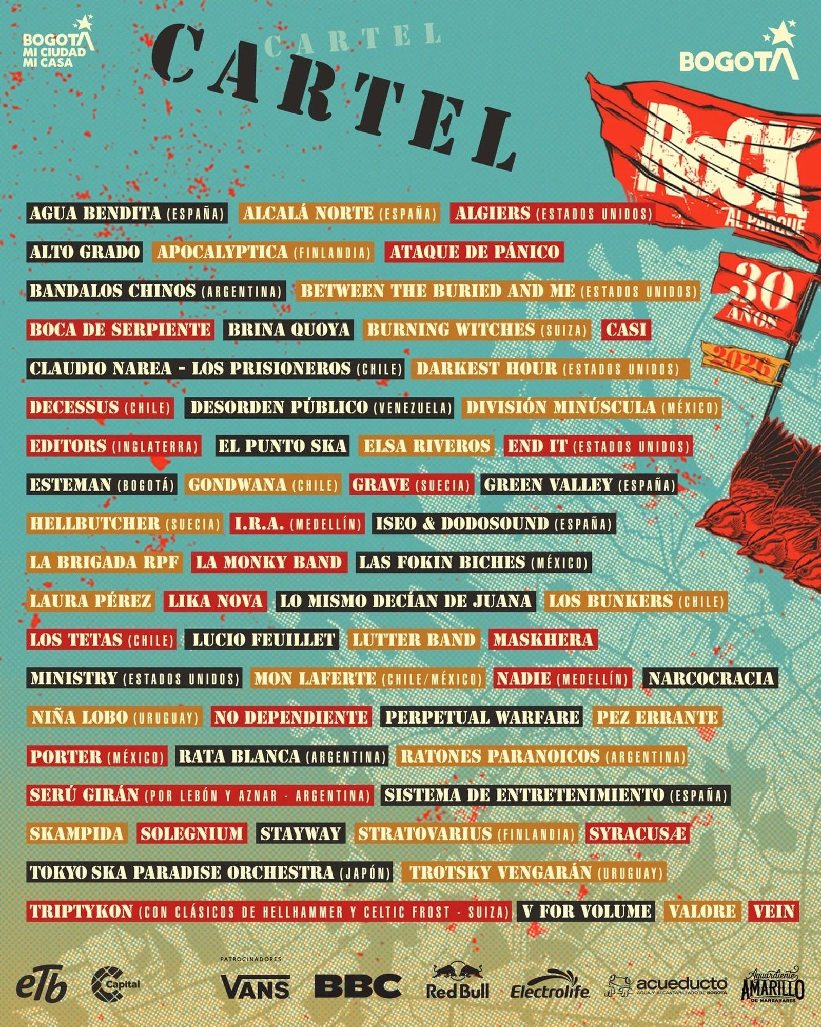 @losbunkersoficial se unen a @rockalparqueoficial - 30 Aniversario el 10, 11 y 12 de octubre en Bogot&aacute; 📣🔥.