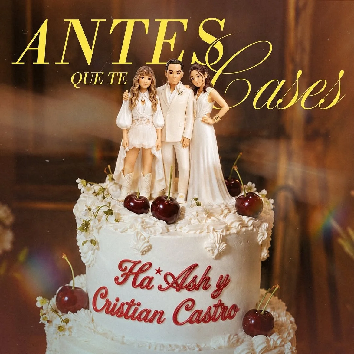 Portada oficial de &ldquo;Antes Que Te Cases&rdquo; de @haashoficial y @cristiancastrocuicani 💍✨. Pre guarda en el enlace de historias.