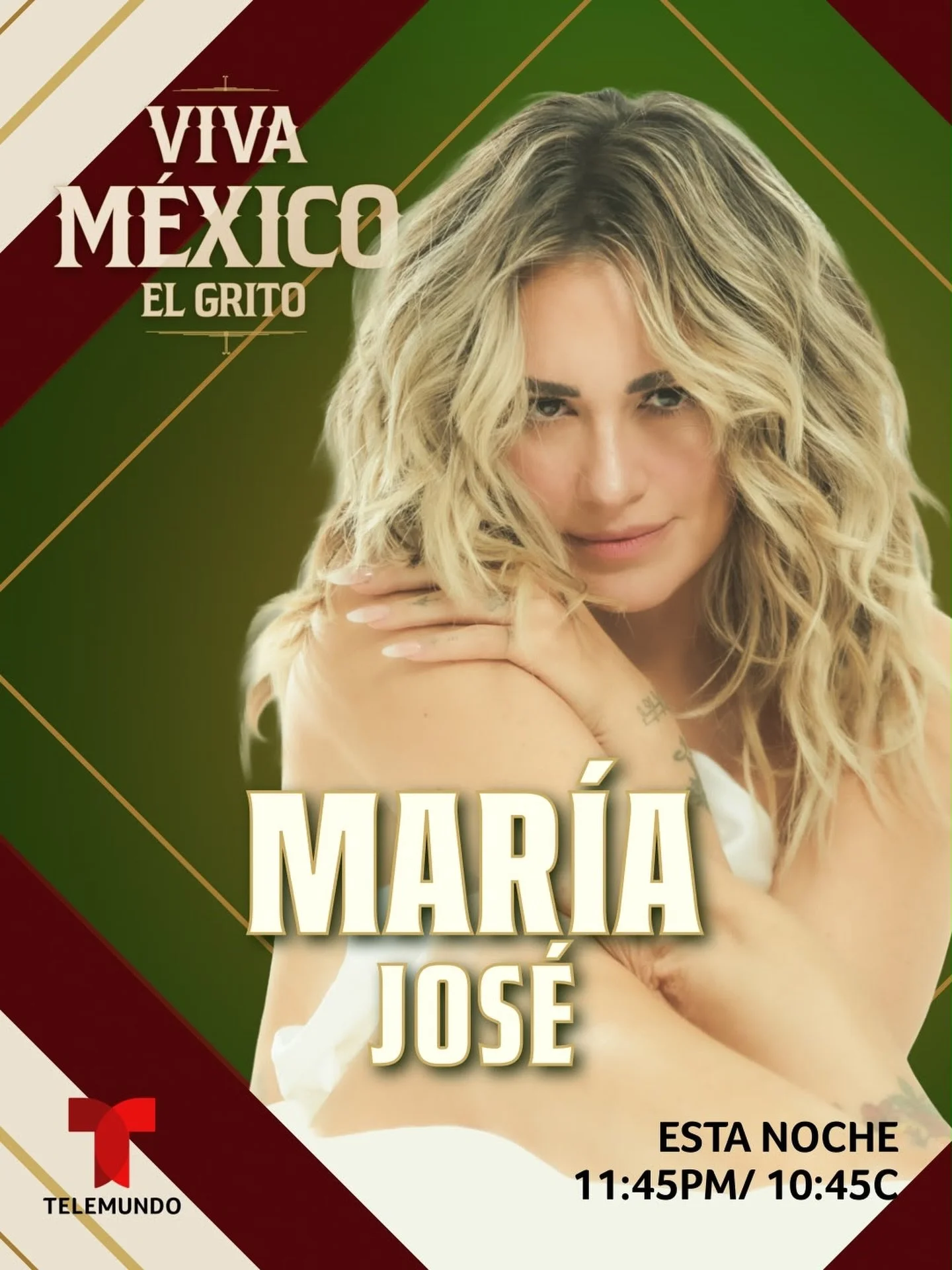 No te pierdas a @lajosa para celebrar El Grito esta noche a las 11:45 PM por @telemundo 📺🇲🇽.