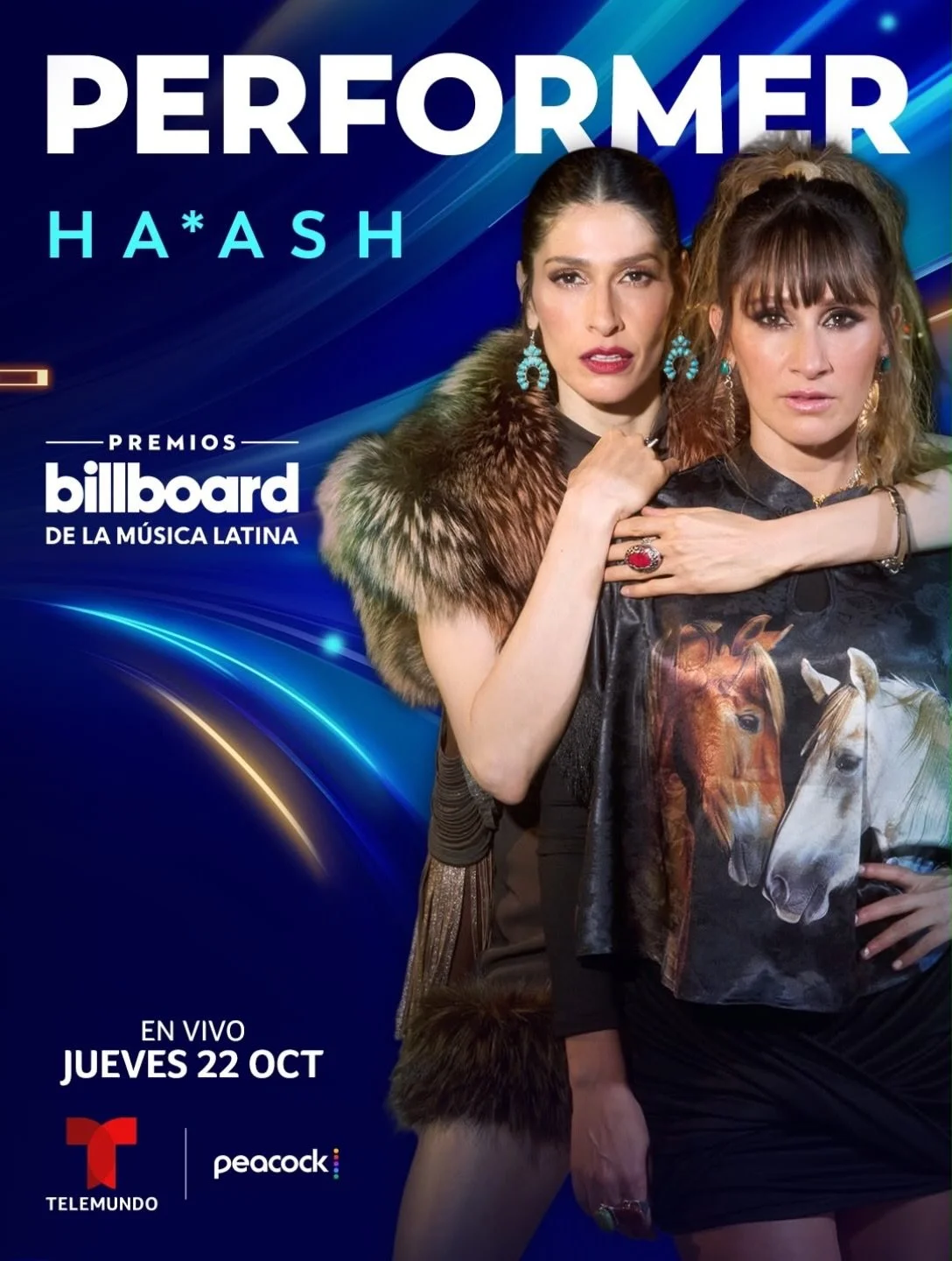 No te pierdas a @haashoficial En Vivo en los Premios Billboard De La M&uacute;sica Latina por Telemundo 🤩📺