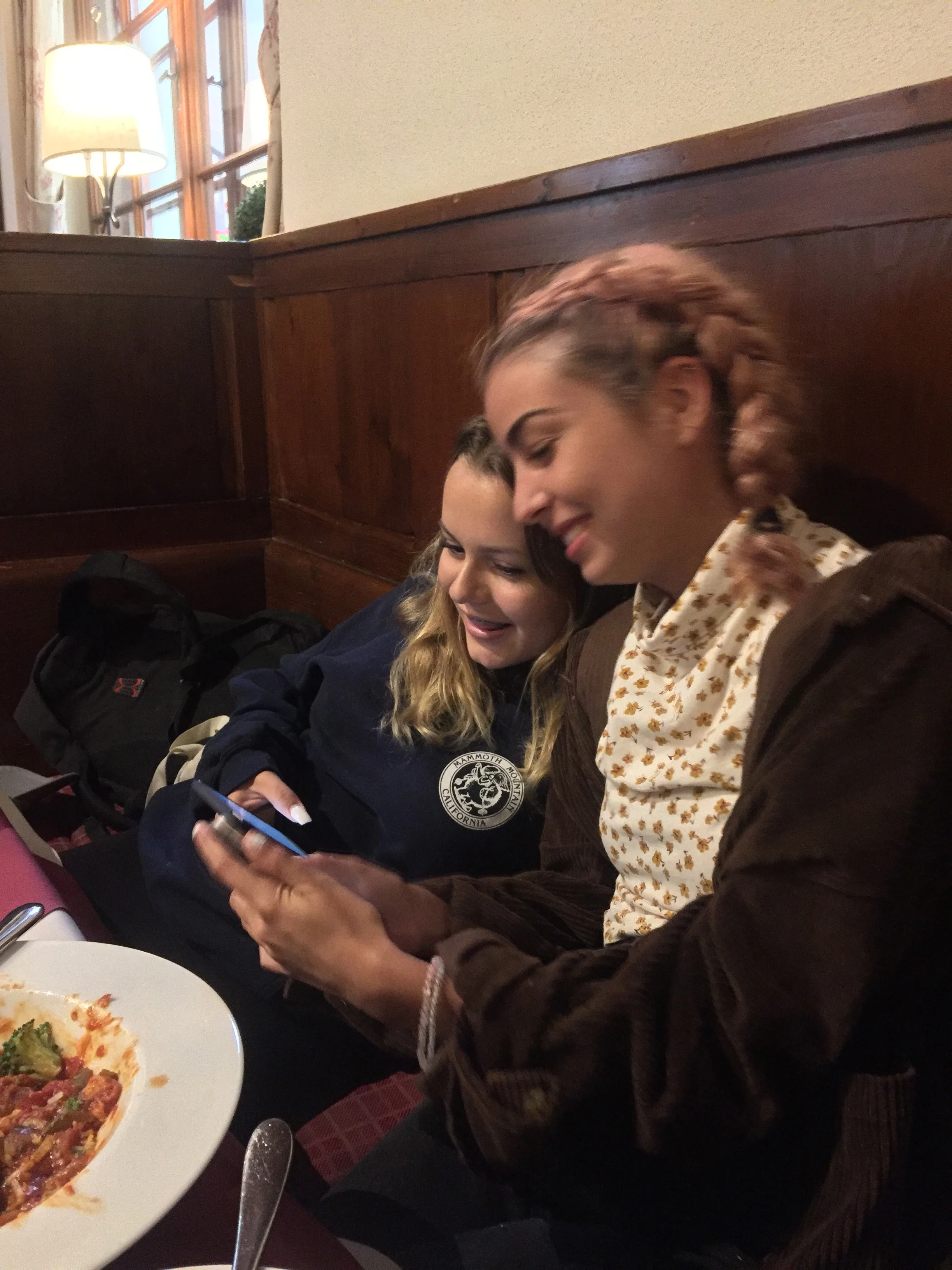 Food + phone + wifi = mommy gets to enjoy her lunch!