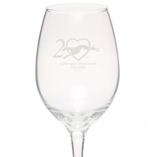 Wine Glass-20th Anniversary Logo